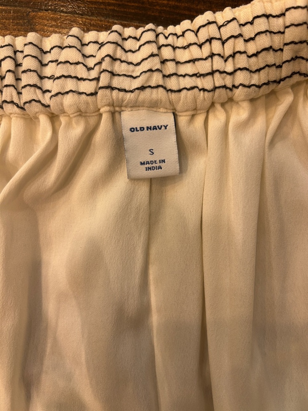 Old Navy Cream Tiered Midi Sundress with Striped Strap Detail - Picture 6 of 7